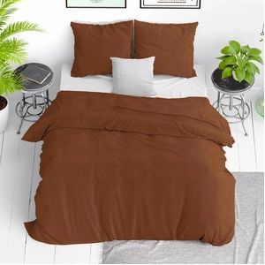 Dreamhouse - Stone Washed - Dekbedovertrek - Bruin - 240x220 cm (Lits-Jumeaux)