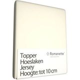 Topper Hoeslaken Romanette Ivoor (Jersey)-2-persoons (140/150 x 200/210/220 cm)