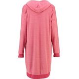 Cawö - 818 - Pyjamashirt - Rood - 60% Polyester 40% Katoen - Extra Lang met Capuchon