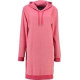 Cawö - 818 - Pyjamashirt - Rood - 60% Polyester 40% Katoen - Extra Lang met Capuchon