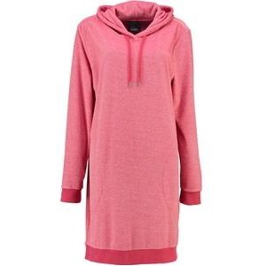 Cawö - 818 - Pyjamashirt - Rood - 60% Polyester 40% Katoen - Extra Lang met Capuchon