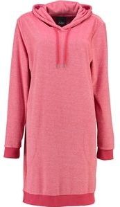 Cawö - 818 - Pyjamashirt - Rood - 60% Polyester 40% Katoen - Extra Lang met Capuchon