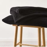 Plaid Marc O'Polo Nordic Knit Black-130 x 170 cm