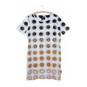 T-shirt Dress SNURK Women Coffee Addict White-L