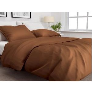 ZoHome Satinado Dekbedovertrek - Lits-jumeaux - 260x200/220 cm - Copper Orange