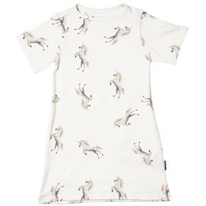 Snurk - T-Shirt Dress - Unicorn - Roze - Organisch Katoen