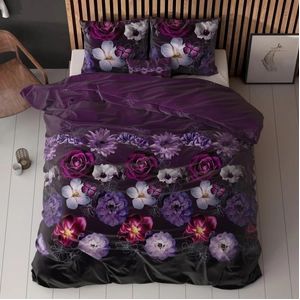 Sleeptime Magic Flower Dekbedovertrek - 200 x 200/220 + 2 60 x 70 cm kussenslopen - Paars