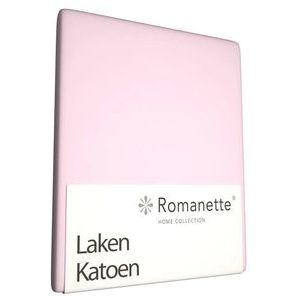 Romanette Luxe Katoen Laken Tweepersoons 200x250 - Roze