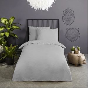 Good Morning - Dekbedovertrek - Zwart/ Blauw/ Groen/ Grijs/ Antraciet - Katoen - Effen