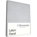 Laken Romanette Lichtgrijs (Flanel)-240 x 260 cm (Lits-jumeaux)