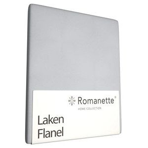 Laken Romanette Lichtgrijs (Flanel)-240 x 260 cm (Lits-jumeaux)