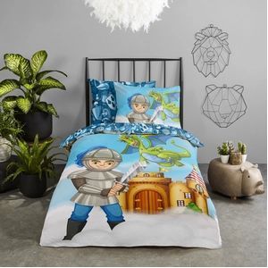 Dekbedovertrek Good Morning Knight Multi Katoen-140 x 200 / 220 cm | 1-Persoons