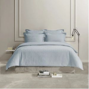 De Witte Lietaer - Skyscraper - Dekbedovertrek - Ice Blue - Satijn - Extra Breed