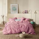 MOODIT - Basil - Dekbedovertrek - Vieux Rose - Katoen - 260 x 240 cm