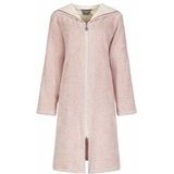 Cawö - Korte Badjas - Roze - Capuchon - Ritssluiting