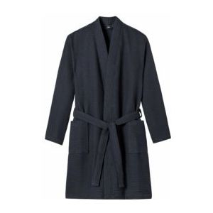 Badjas Kimono Schiesser Essentials Pique Man Katoen Anthracite-S