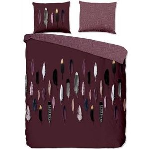 Dekbedovertrek Good Morning Feathers Bordeaux Katoen-140 x 200 / 220 cm | 1-Persoons