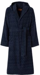 Missoni - Chalk - Badjas - Blauw - Met Capuchon en Tailleband