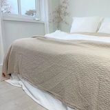 Sprei Town&Country Carolina Beige Sand Katoen-260 x 260 cm