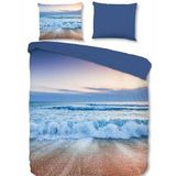 Dekbedovertrek Good Morning Blue Sea Multi Katoen-240 x 200 / 220 cm | Lits-Jumeaux