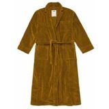 Badjas OAS Santiago Striped Velour Long Robe Geel Unisex-S/M