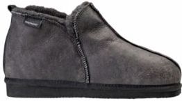 Shepherd of Sweden - Annie - Pantoffel - Matt Black - Suède met Schapenvacht