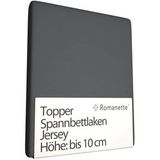 Jersey Topper - Stretch - Antraciet