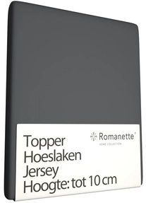 Jersey Topper - Stretch - Antraciet