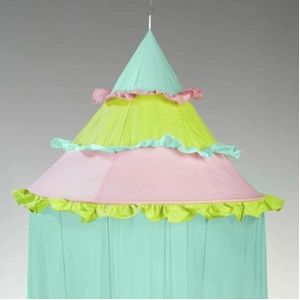 Klamboe Magic - Topring 58cm/ Omtrek 10mtr - Aqua/ lime/ roze - 1 pers