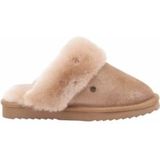 Warmbat - Collie Print - Pantoffel - Metalic Gold - Damespantoffel met Suède Buitenkant