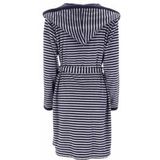 Esprit - Striped Hoody Badjas - Navy Blue - Dames