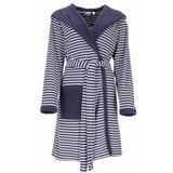 Esprit - Striped Hoody Badjas - Navy Blue - Dames