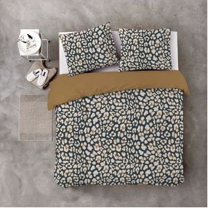 Dekbedovertrekken Byrklund Lazy Leopard Okergeel Katoen-240 x 200 / 220 cm | Lits-Jumeaux