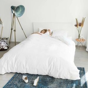 Snurk - Uni Flanel Dekbedovertrek - White - Flanel Katoen - Inclusief Kussensloop