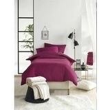 De Witte Lietaer Dekbedovertrek Katoen Satijn Olivia - Eenpersoons- 140 x 200/220 cm - Rood