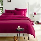 De Witte Lietaer Dekbedovertrek Katoen Satijn Olivia - Eenpersoons- 140 x 200/220 cm - Rood