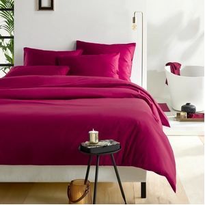 De Witte Lietaer Dekbedovertrek Katoen Satijn Olivia - Eenpersoons- 140 x 200/220 cm - Rood