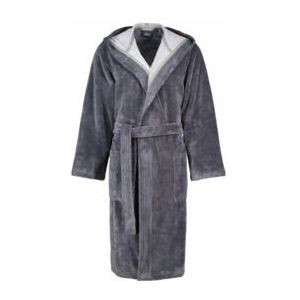 Cawö - 801 - Badjas - Antraciet - Met Capuchon - 125 cm