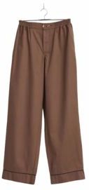 HAY - Outline Pyjama Trousers - Pyjamabroek - Milk Chocolate - 100% Biologisch Katoen