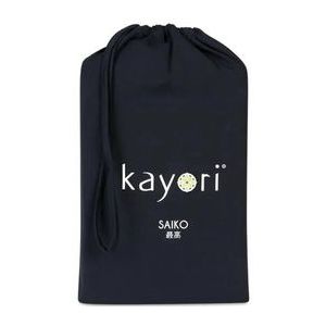 Split Topper Hoeslaken Kayori Saiko Zwart (Jersey)-180 x 220 cm