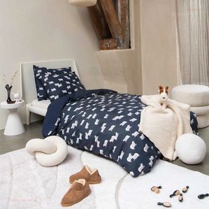 SNURK - Counting Sheep - Dekbedovertrek - Donkerblauw - Katoen