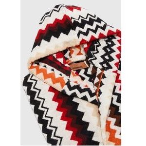 Missoni - Best Hooded Badjas - Rood Multicolor - 100% Jacquard Katoen