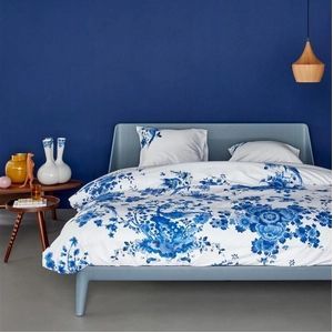 Dekbedovertrek Beddinghouse Dutch Design Delft Blauw Satijn-260 x 200 / 220 cm | Extra Breed