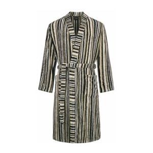 Cawo - Heren Home Kimono 6607 - Grijs - 100% Katoen - Met Strepen