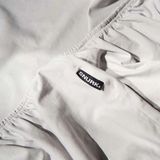 Hoeslaken - Grijs - Katoen - Geschikt voor 1 Persoonsbed