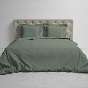 Dekbedovertrek Heckett Lane Punto Mineral Green Satijn-200 x 200 / 220 cm | 2-Persoons