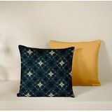 De Witte Lietaer - Alice - Sierkussenhoes - Blue Wing Teal - 40 x 40 cm - Set van 2