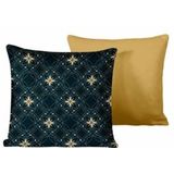 De Witte Lietaer - Alice - Sierkussenhoes - Blue Wing Teal - 40 x 40 cm - Set van 2