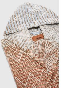 Missoni - Stone Hooded Badjas - Rood Multicolor - 100% Jacquard Katoen
