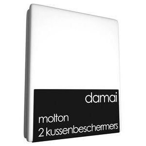 Damai Molton Kussensloop - Set van 2 - Katoen - 60x70 cm - Wit